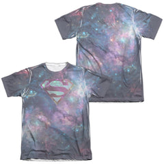 Superman Spaced Out Logo (Front/Back Print) Men's Regular Fit Poly Cotton SS T