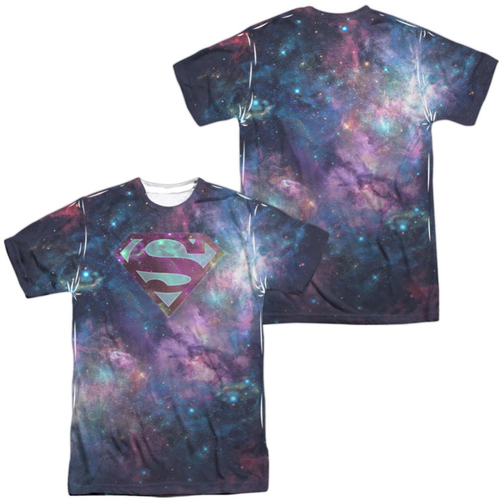 Superman Spaced Out Logo (Front/Back Print) Men's Regular Fit Polyester SS T