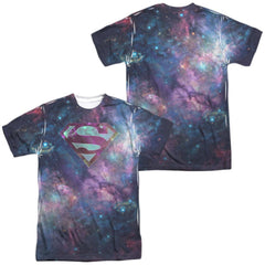 Superman Spaced Out Logo (Front/Back Print) Men's Regular Fit Polyester SS T