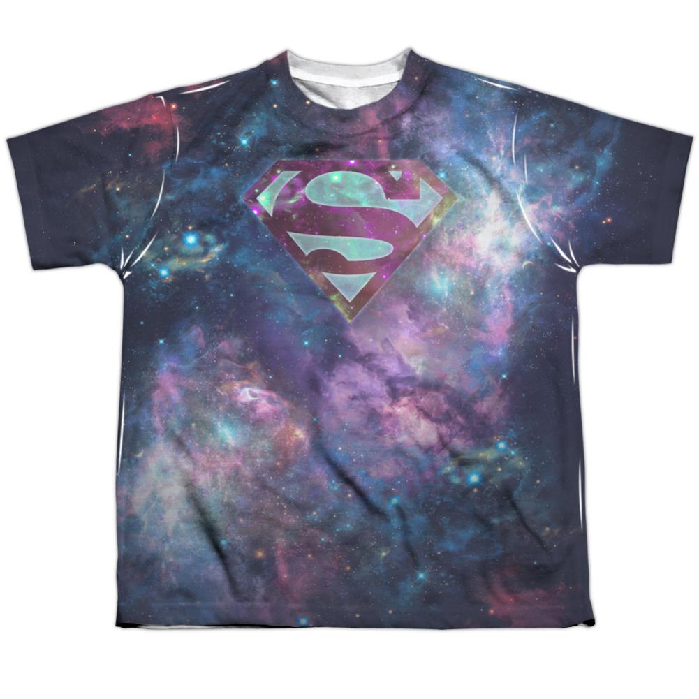 Superman Spaced Out Logo Youth Regular Fit Poly SS T