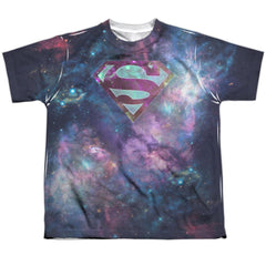 Superman Spaced Out Logo Youth Regular Fit Poly SS T
