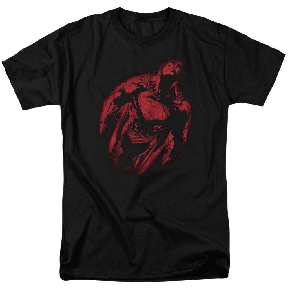 Superman Sprayed Supes Men's 18/1 Cotton SS T