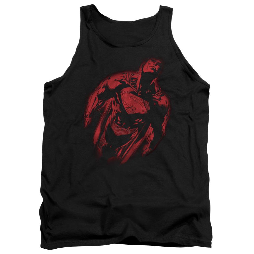 Superman Sprayed Supes Men's 18/1 Cotton Tank Top