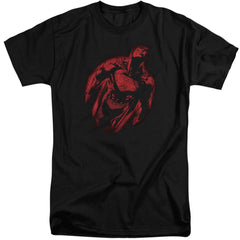 Superman Sprayed Supes Men's 18/1 Tall Cotton SS T