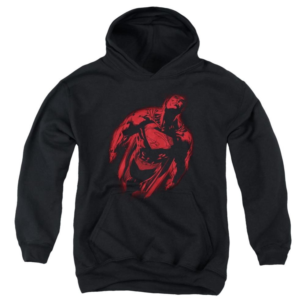 Superman Sprayed Supes Youth Cotton Poly Pull-Over Hoodie