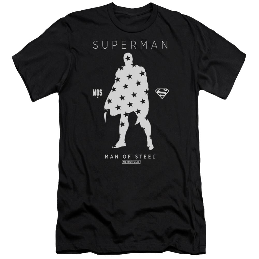 Superman Star Silhouette Men's Ultra-Soft 30/1 Cotton Slim SS T