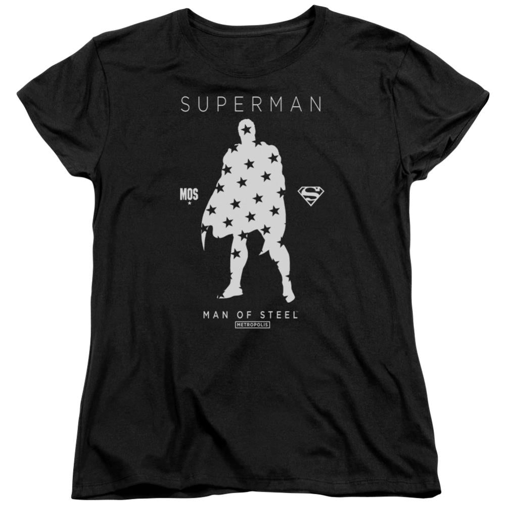 Superman Star Silhouette Women's 18/1 Cotton SS T