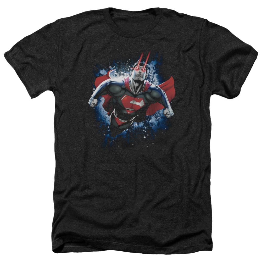 Superman Stardust Men's 30/1 Heather 60 40 Poly SS T