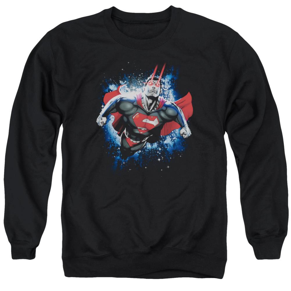 Superman Stardust Men's Crewneck 50 50 Poly LS T