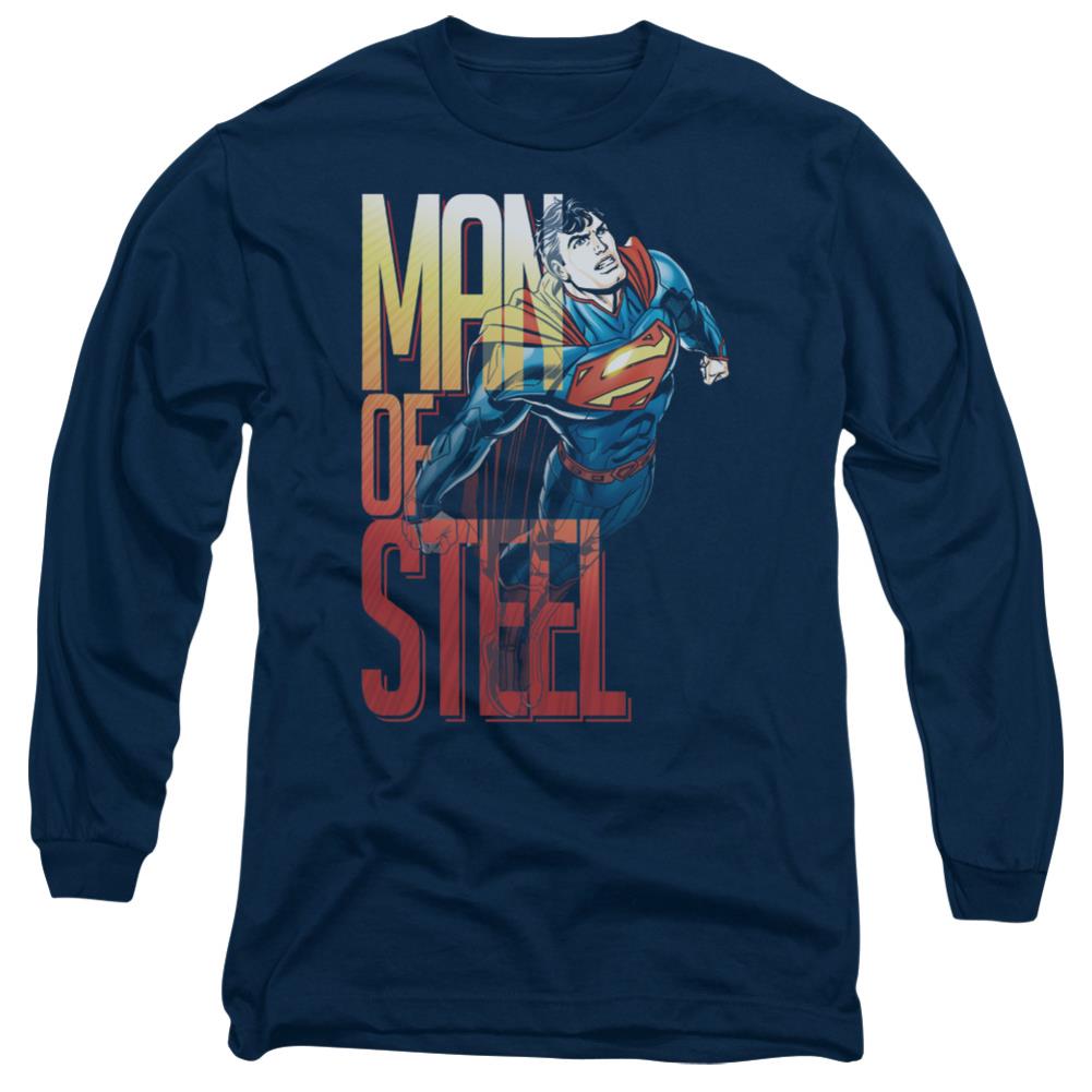 Superman Steel Flight Men's 18/1 Cotton LS T