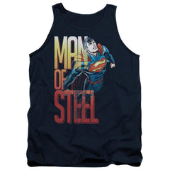 Superman Steel Flight Men's 18/1 Cotton Tank Top