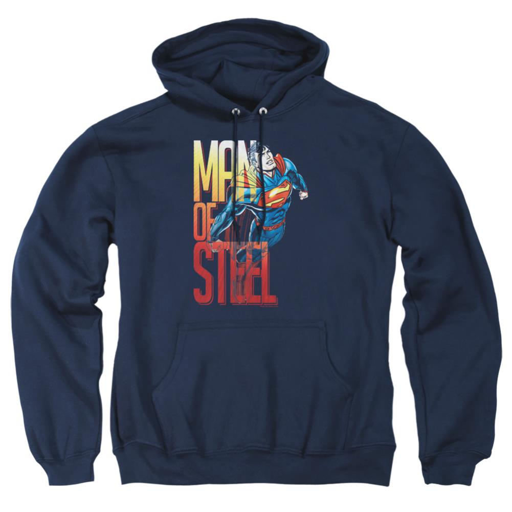Superman Steel Flight Men's Pull-Over 75 25 Poly Hoodie