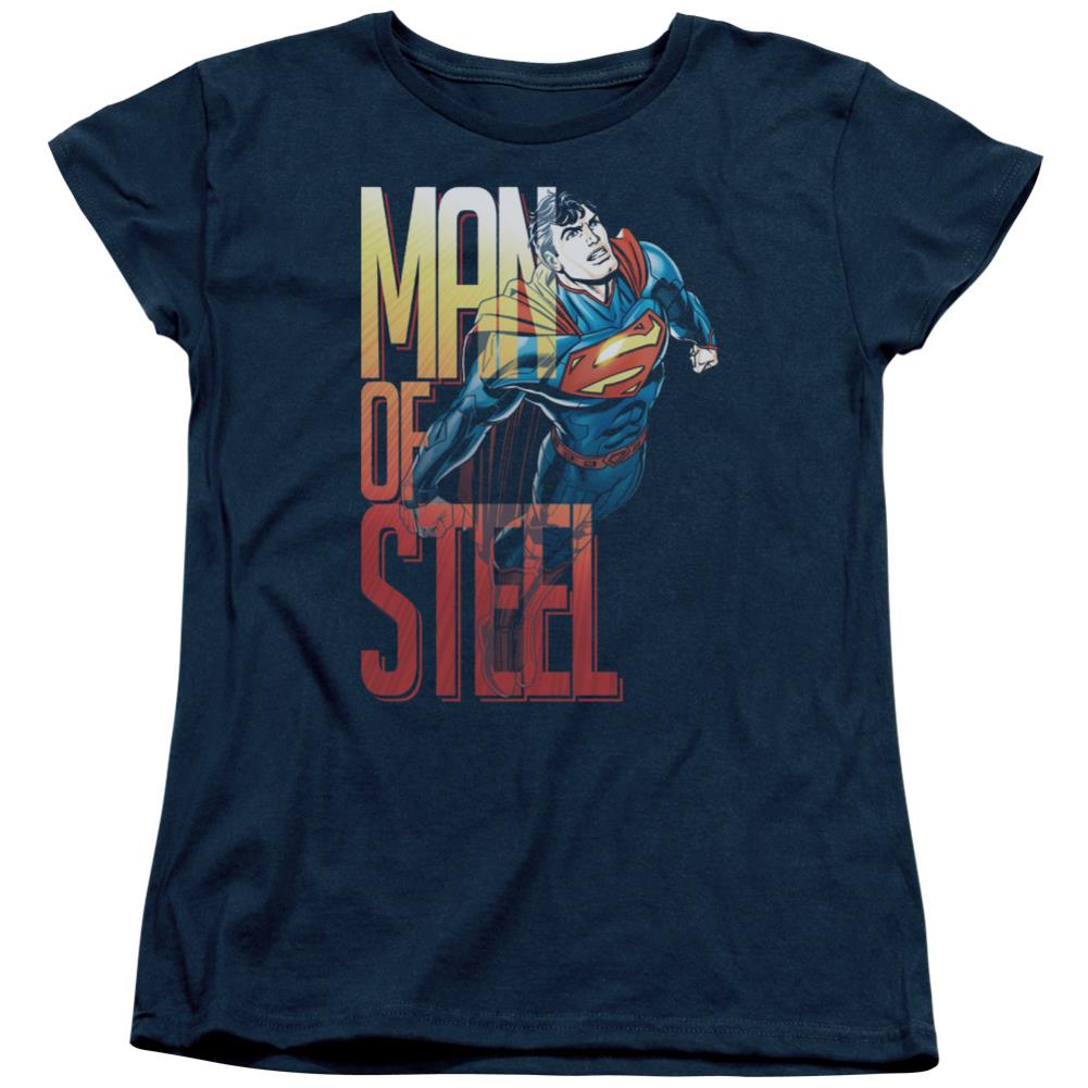 Superman Steel Flight Women's 18/1 Cotton SS T