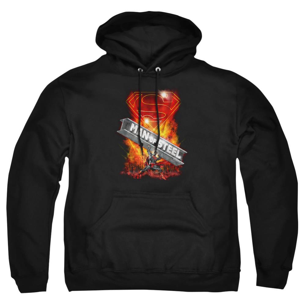 Superman Steel Girder Men's Pull-Over 75 25 Poly Hoodie