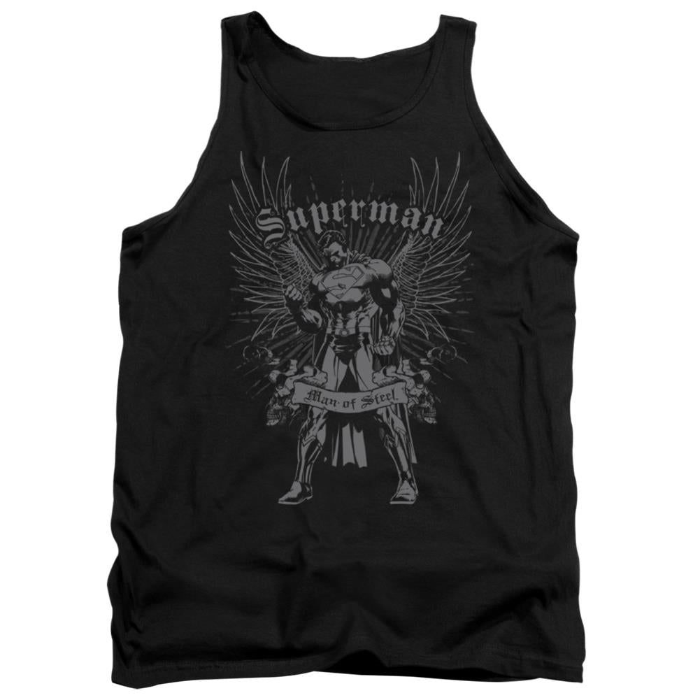 Superman Steel Men's 18/1 Cotton Tank Top