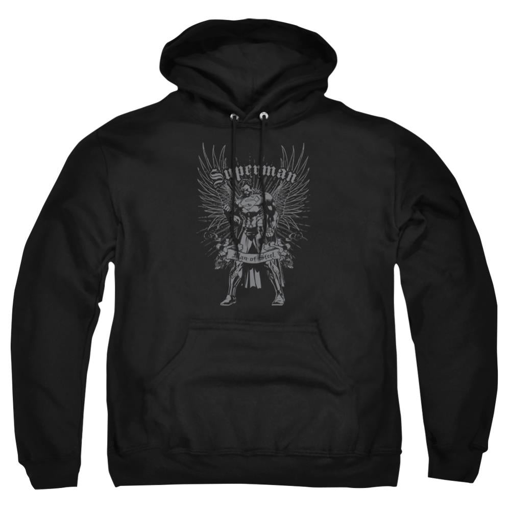 Superman Steel Men's Pull-Over 75 25 Poly Hoodie