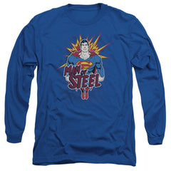 Superman Steel Pop Men's 18/1 Cotton LS T