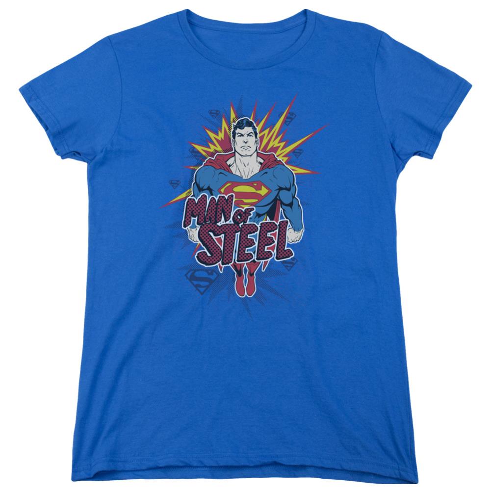 Superman Steel Pop Women's 18/1 Cotton SS T