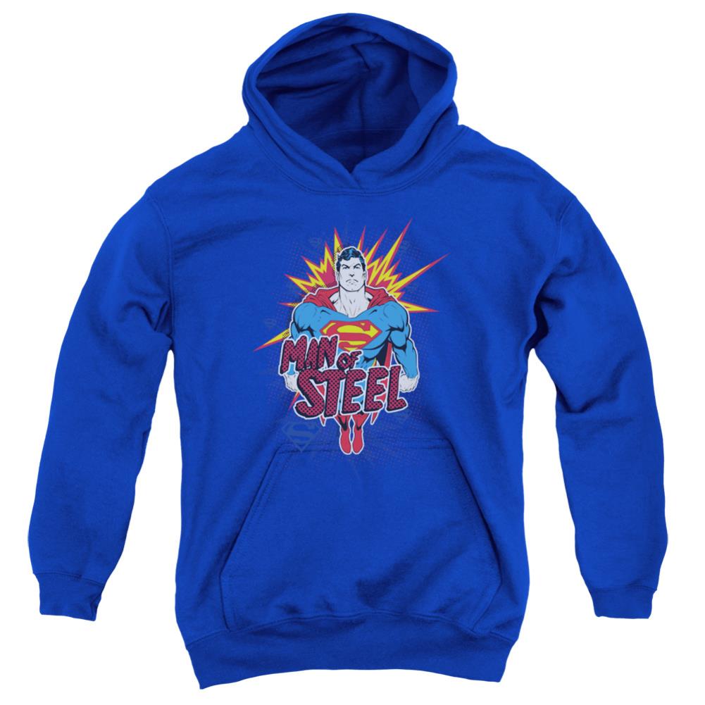 Superman Steel Pop Youth Cotton Poly Pull-Over Hoodie
