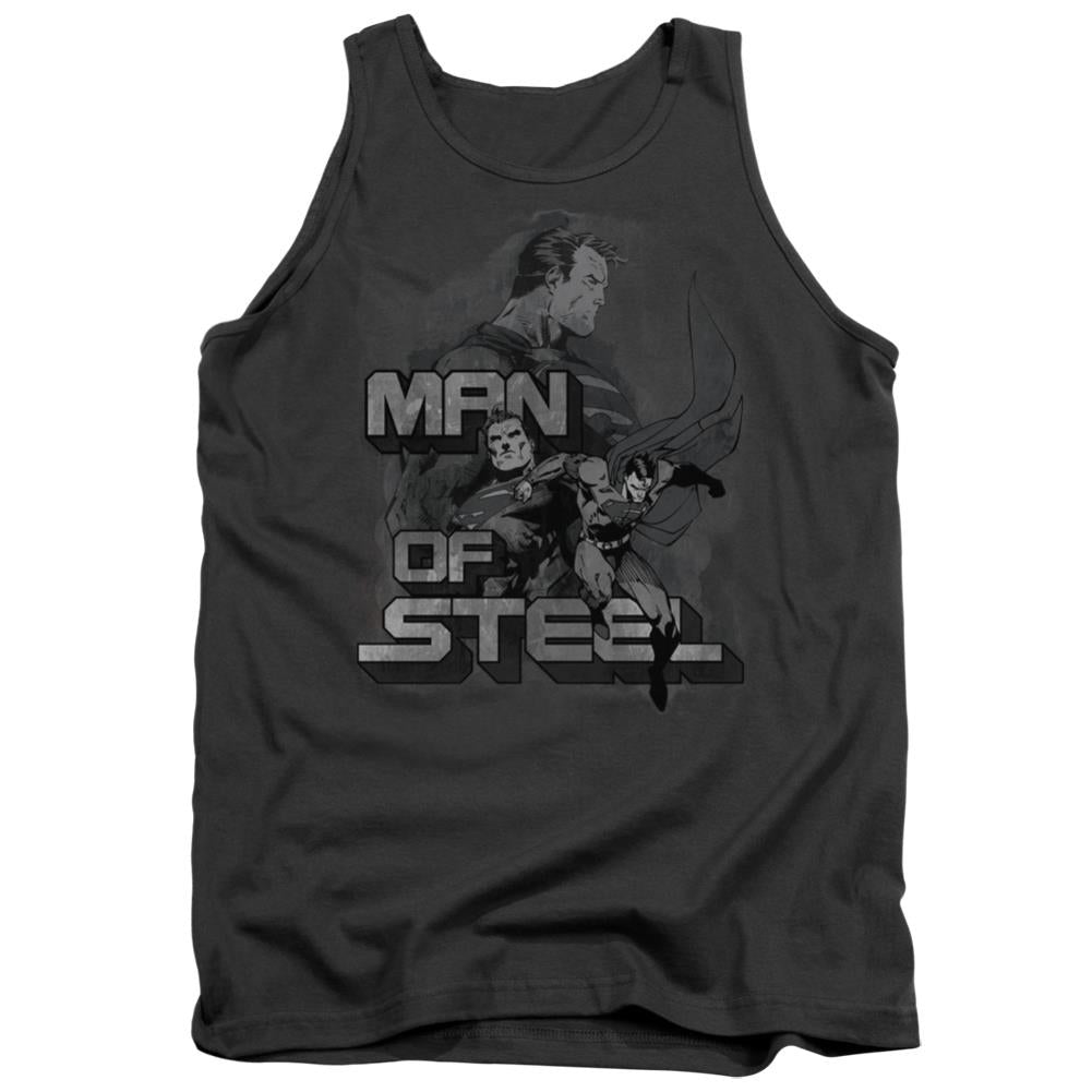 Superman Steel Poses Men's 18/1 Cotton Tank Top