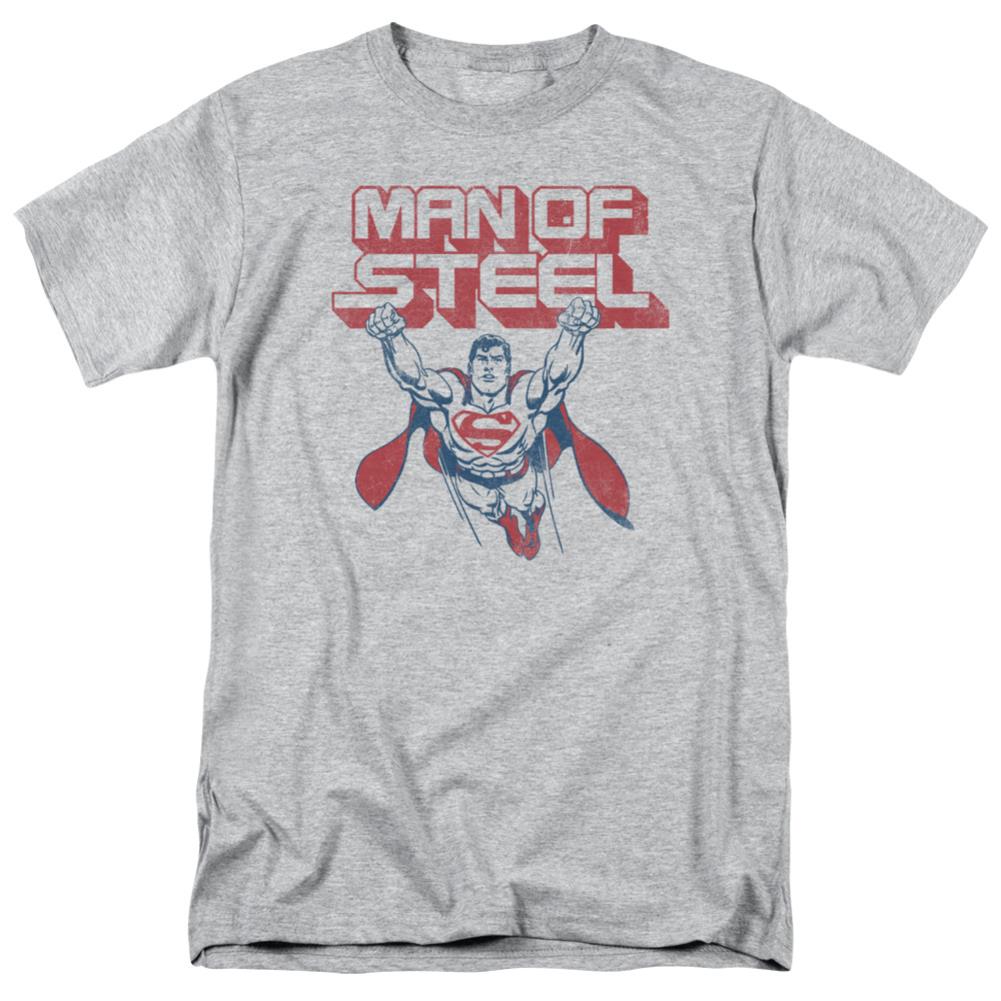 Superman Steel Retro Men's 18/1 Cotton SS T