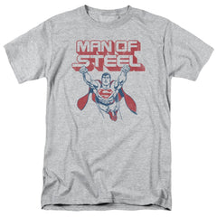 Superman Steel Retro Men's 18/1 Cotton SS T