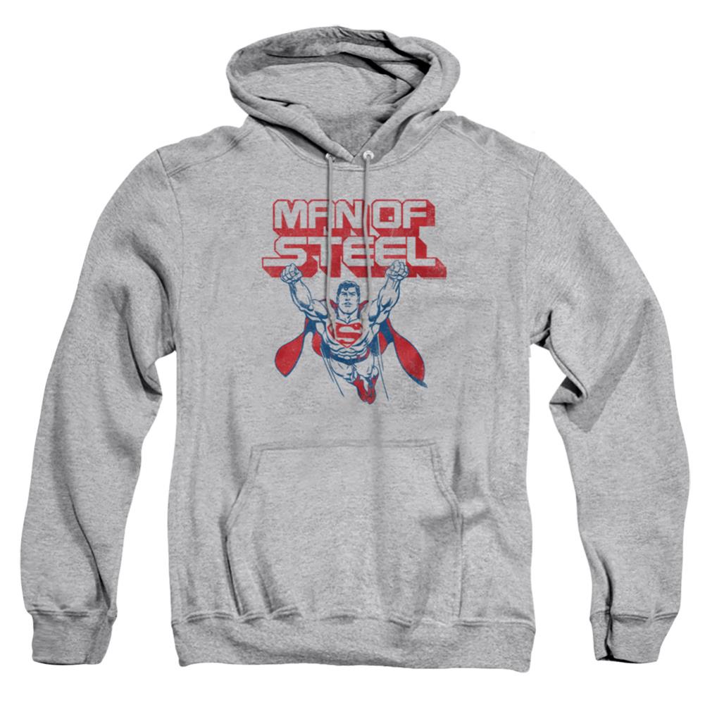 Superman Steel Retro Men's Pull-Over 75 25 Poly Hoodie