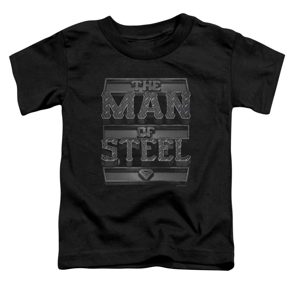 Superman Steel Text Toddler 18/1 Cotton SS T
