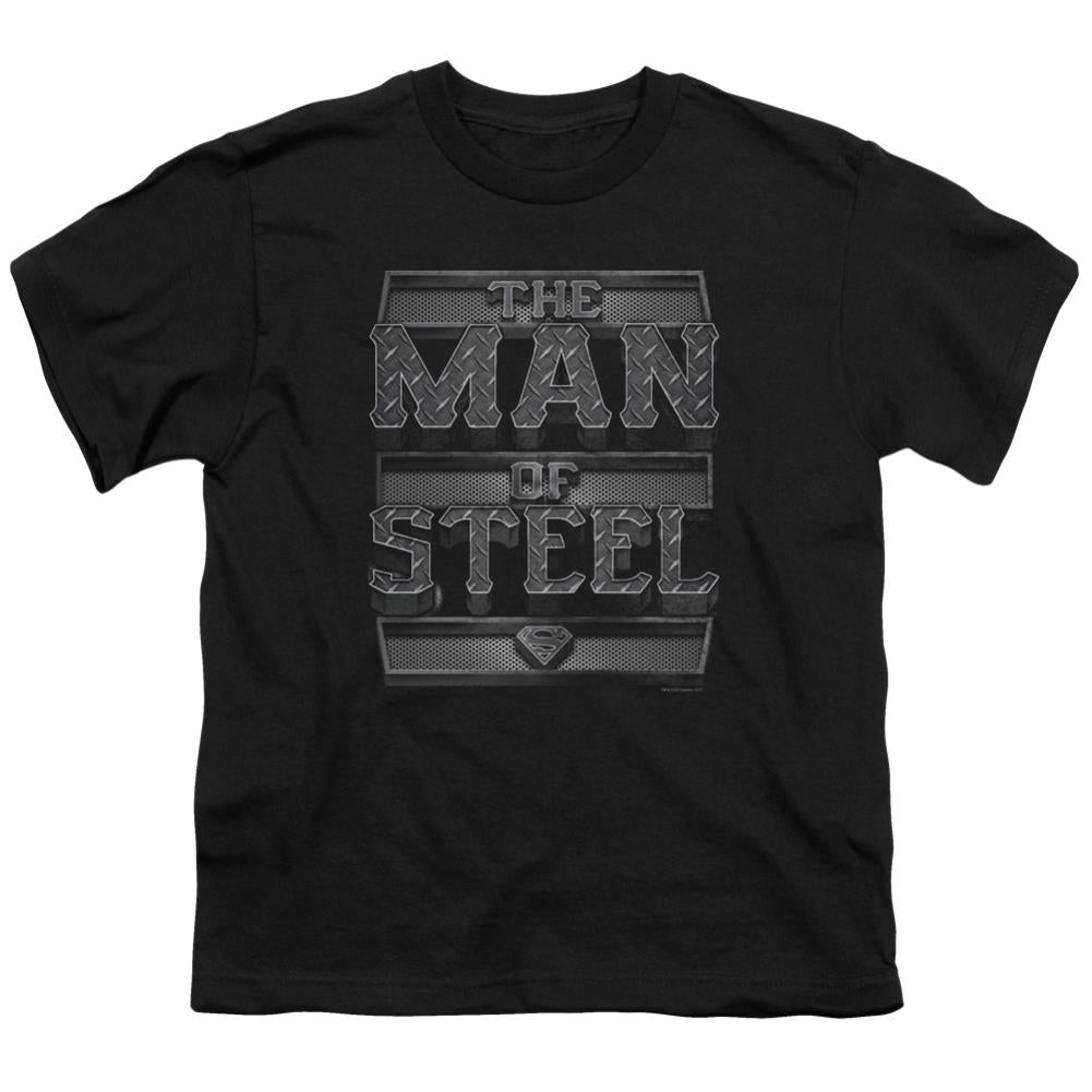 Superman Steel Text Youth 18/1 100% Cotton SS T
