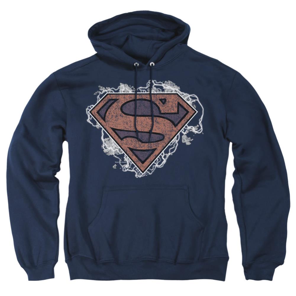 Superman Storm Cloud Supes Men's Pull-Over 75 25 Poly Hoodie