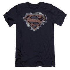 Superman Storm Cloud Supes Men's Ultra-Soft 30/1 Cotton Slim SS T