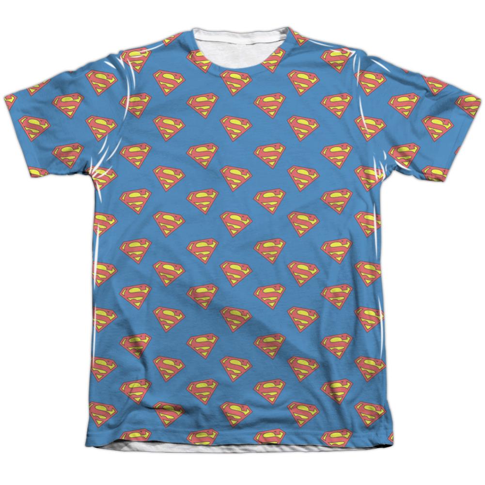 Superman Super All Over Men's Regular Fit Poly Cotton SS T