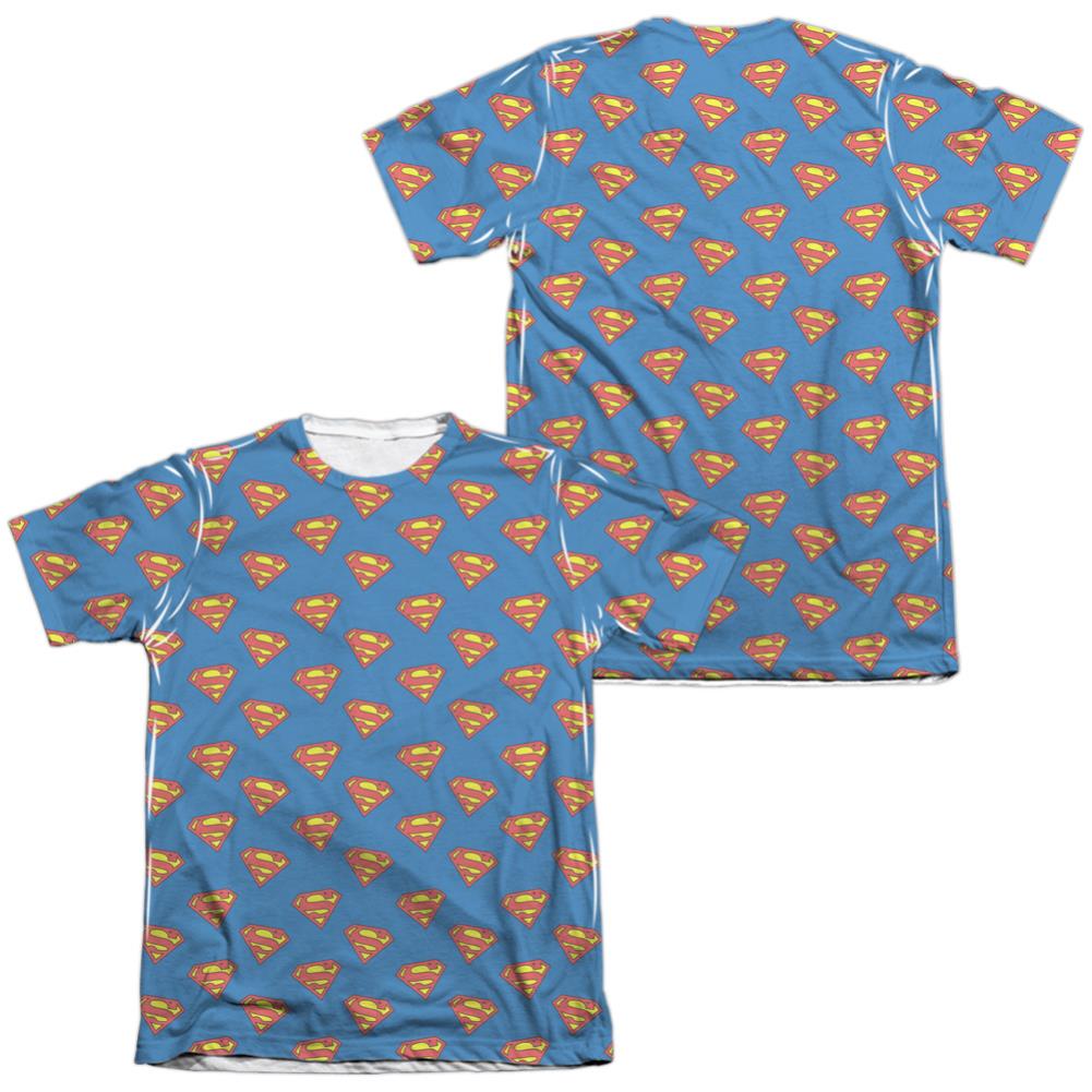 Superman Super All Over Men's Regular Fit Poly Cotton SS T