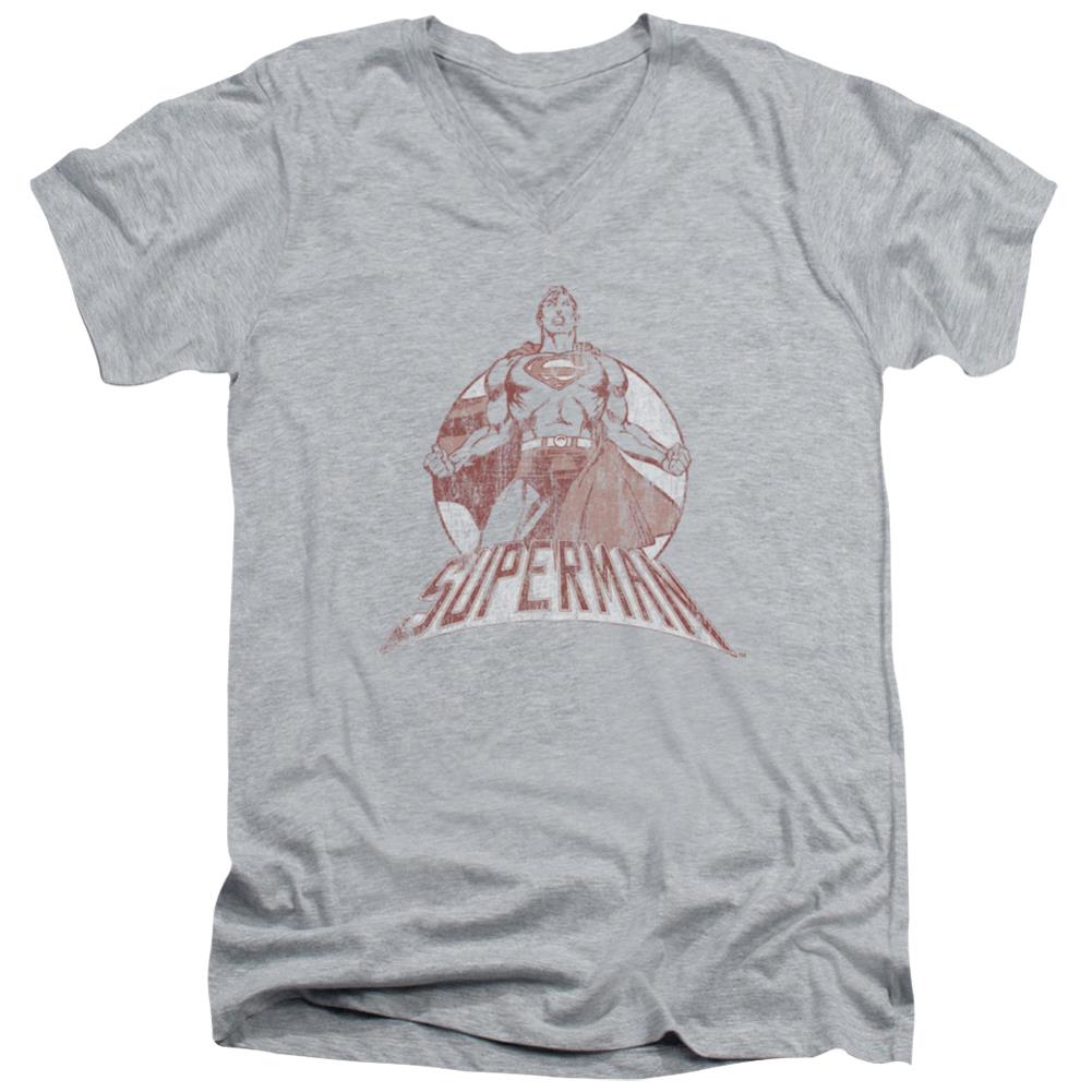 Superman Super Bad Men's 30/1 Cotton Slim V-Neck T