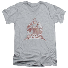 Superman Super Bad Men's 30/1 Cotton Slim V-Neck T