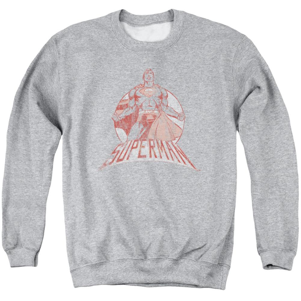 Superman Super Bad Men's Crewneck 50 50 Poly LS T