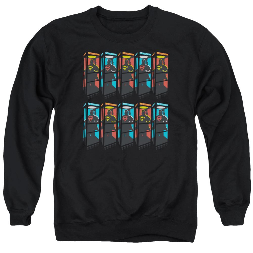 Superman Super Booths Men's Crewneck 50 50 Poly LS T