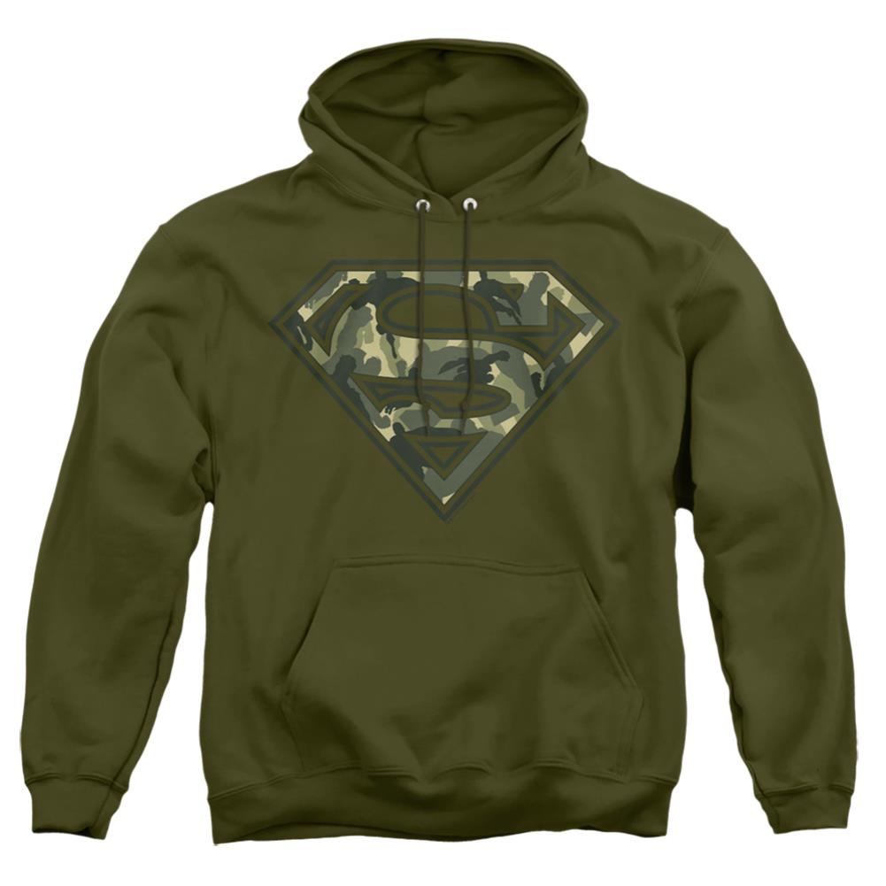 Superman Super Camo Men's Pull-Over 75 25 Poly Hoodie