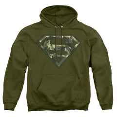 Superman Super Camo Men's Pull-Over 75 25 Poly Hoodie