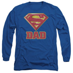 Superman Super Dad Men's 18/1 Cotton LS T