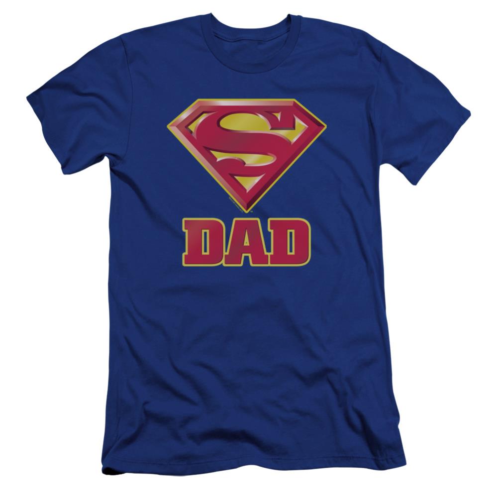 Superman Super Dad Men's Ultra-Soft 30/1 Cotton Slim SS T