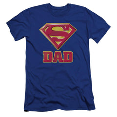 Superman Super Dad Men's Ultra-Soft 30/1 Cotton Slim SS T