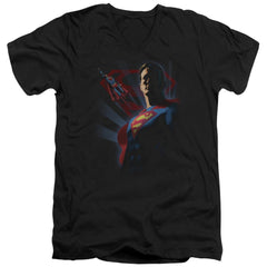 Superman Super Deco Men's 30/1 Cotton Slim V-Neck T