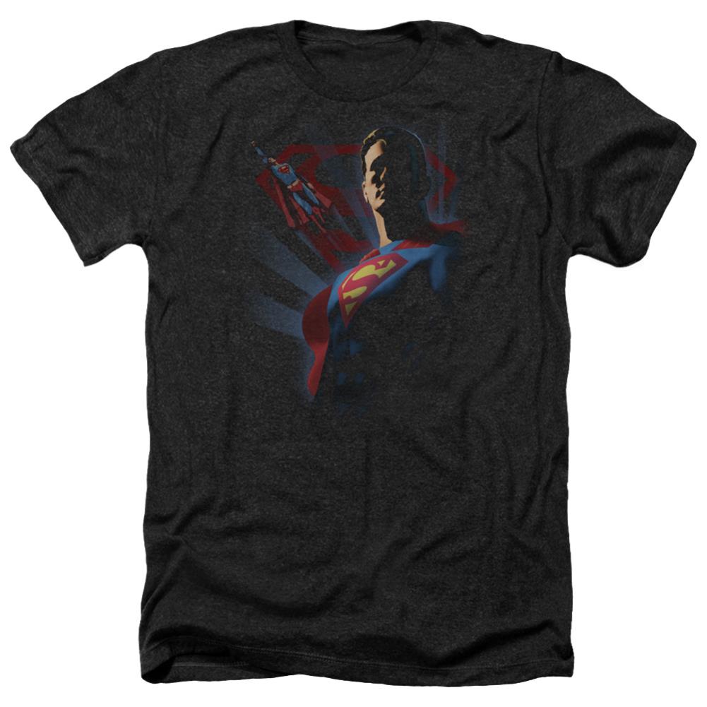 Superman Super Deco Men's 30/1 Heather 60 40 Poly SS T
