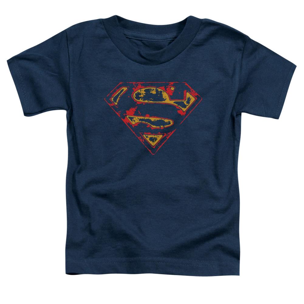 Superman Super Distressed Toddler 18/1 Cotton SS T