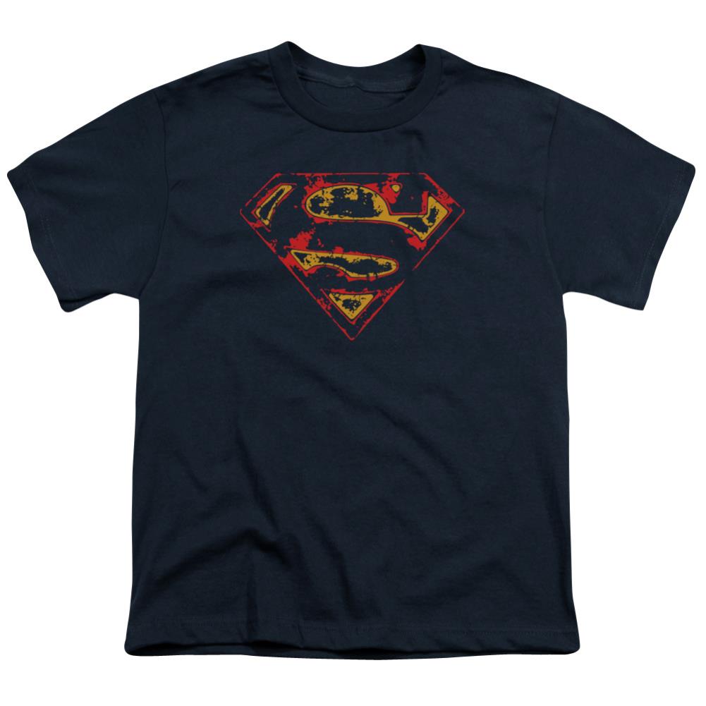 Superman Super Distressed Youth 18/1 100% Cotton SS T