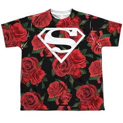 Superman Super Floral Youth Regular Fit Poly SS T