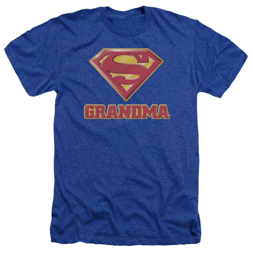 Superman Super Grandma Men's 30/1 Heather 60 40 Poly SS T