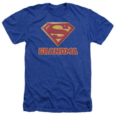 Superman Super Grandma Men's 30/1 Heather 60 40 Poly SS T