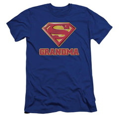 Superman Super Grandma Men's Ultra-Soft 30/1 Cotton Slim SS T